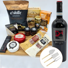 Load image into Gallery viewer, Deluxe Gourmet Charcuterie &amp; Cheese Board with Wine and Cheese Knives
