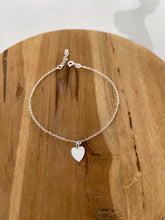 Load image into Gallery viewer, Sterling Silver Heart Anklet - Engravable
