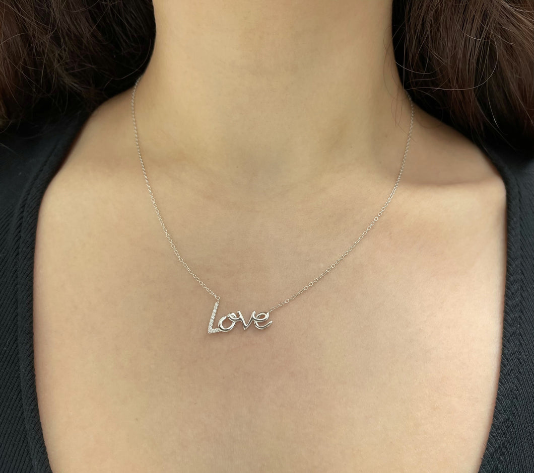 Love Spelt Out! - Sterling Silver Necklace